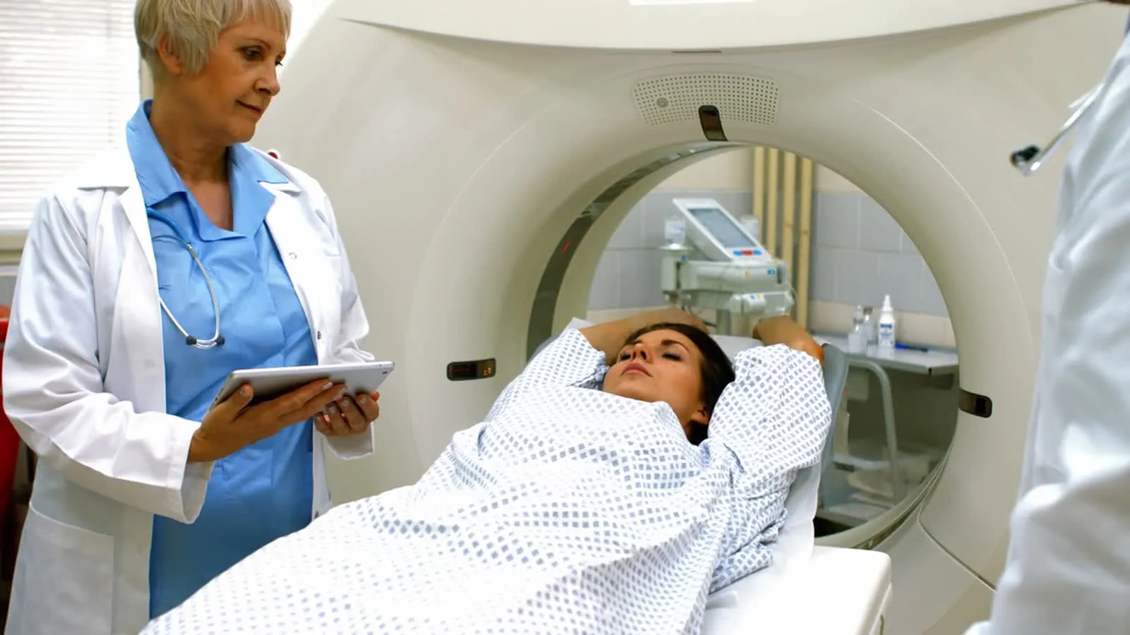 A clinician reviewing patient-focused content
